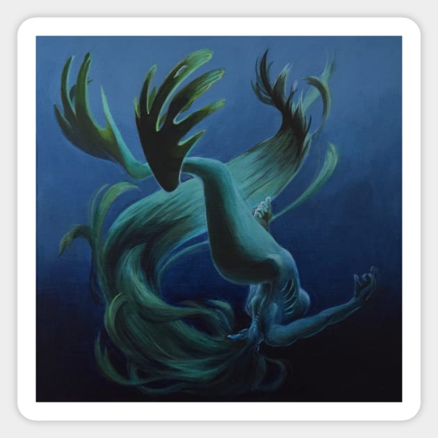 The Undine of the Water Element Sticker by RJKpoyp